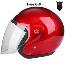 코모 할리데이비슨 티티앤코 헬멧 소두핏 풀페이스 오토바이 헬멧 하이바 nuoman 전기, XL, 빨간색