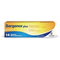 Sargenor 아르기닌 비타민 C 및 마그네슘을 기반으로 한 Sargenor Plus 식품 보조제 14 개의 발포성 정제 63 Gr, 4개