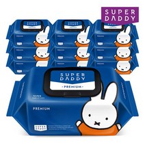 슈퍼대디 물티슈 프리미엄 캡형 70매 10팩 저자극 아기물티슈