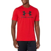 언더아머 Under Armour 남성용 스포츠스타일 로고 반팔 티셔츠 아카데미 블루 (408)/화이트 M 152914, 3X-Large, Red (601)/Black
