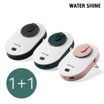 워터샤인 1+1 총 2개 레트로 핸즈프리 넥쿨러 목걸이형 무선 선풍기 3종 택1, 블랙+핑크