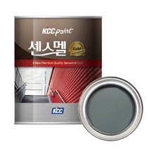 KCC 센스멜 골드 에나멜 페인트 진회색 1L 가구 철재 목재 유성페인트, 1000ml, 1개, 그레이