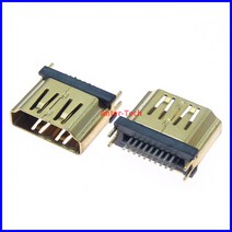 10PCS HDMI 암 잭/플러그 커넥터 19 핀 P 1.6MM 180 도 금도금 hd