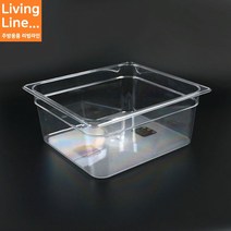 Kitchen 업소용 PC 밧드 2/3 플라스틱 반찬통 음식 재료 보관용기 냉장고 정리통, ♡PC밧드 6인치 2/3♡, [ 일반뚜껑포함 1개 ]