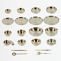 업소용 티타늄 이중 그릇 식기 냉면기 식당 그릇 접시 수저 세트 찬기 20종, 찬기4호