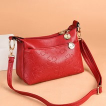 여성 통가죽 여성 가죽가방 크로스백 학생 가벼운 핸드 빨강 데일리 서류 여자