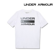 언더아머 반팔티셔츠 팀 이슈 워드마크 남성 화이트 1329582-100