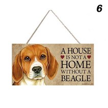 카페 인테리어 소품 샵 벽인테리어 Home Decor Wooden Dog Sign Pet 걸이식 플라크 펜던트 20x10cm 보드 사인 앞문 울타리 마당 직사각형 애완 동물 태그, 6