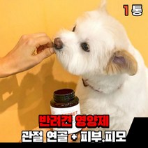 강아지 앞다귀 뒷다리 영양제 관절영양제 피부 피모 오메가3 관절 연골 케어 영양제 소형견 대형견 반려견 노령견 노견, 피부.피모 + 관절연골(1통)