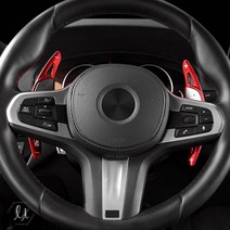 [간지] BMW 패들쉬프트 바디 확장 연장킷 튜닝 악세사리 몰딩 자동차 인테리어 용품, 레드, A타입(Performance로고)