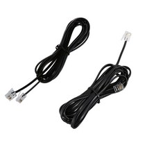 2Pcs RJ11 6P4C 전화 케이블 코드 ADSL 모뎀 3 미터 및, 01 GRAY