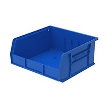 AkroMils 30235 11인치x11인치x5인치 플라스틱 수납 스태킹 행잉 아크로빈 베리 6개 팩, 블루/XL