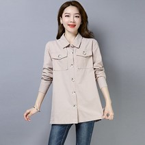 검정색긴팔셔츠 심의도 가을옷 빅사이즈 여성의류 룩 봄가을 계절 소매 우아한 전 면와이셔츠 317 3768613175