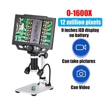 usb 현미경 전자 두피 진단기 미니 포켓 확대경 휴대용 KUAIQU 1600X 9 LCD 화면 디지털 비디오 HD 1080P 8, 1600X PRO no battery