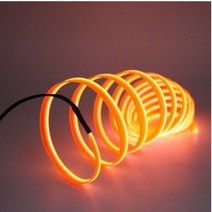 밝은 유연한 네온 라이트 1M2M3M5M EL 와이어 Led 댄스 파티 분위기 장식 램프 로프 튜브 방수 스트립 스트링, [01] Orange, [01] With 5V USB Driver, [04] 5m