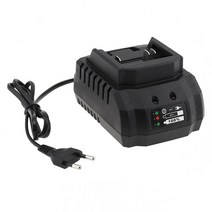 보조 전동공구 보조충전기 충전기 배터리 18V 21V 리튬 이온 Makita BL1415 BL1815 BL1830 BL1850 전동 공구용 휴대용 급속 교체용, Black, EU