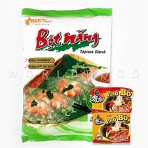 베트남 봇낭 타피오카 100% 전분 분말가루 Bot Nang 포보묶음, 400g, 3개