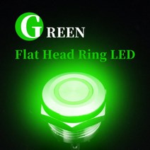 12mm 방수 금속 푸시 버튼 스위치 LED 라이트 순간 자동차/PC 전원 스위치 3V 5V 12V 24V 220V 초소형 여행용, 05 Flat-4 _ 01 110V