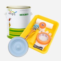 삼화페인트 아이생각 친환경 수성내부프로 4L + 도구세트, 스카이블루