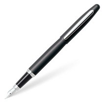 Sheaffer VFM 매트 블랙 만년필 크롬 트림과 파인 펜촉 포함, Fountain Pen Fine Nib, Black