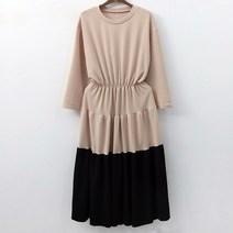투톤 주름치마 원피스 WA 살라메 데일리 드레스
