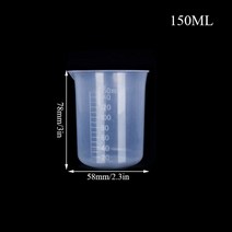 250ML/500ML/1000ML 측정 컵 플라스틱 팁 입 주전자 쏟아져 투명한 손잡이 베이킹 주방 테스트기구 실험실 도구, A-150ml