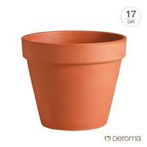 [Made in Italy] 데로마 테라코타 토분 인테리어화분 바소17cm, 17cm/grafite