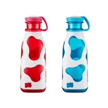 쿨기어 1+1 우유보틀 밀크보틀 우유병 냉장고물병 물통, 590ml, 레드+블루