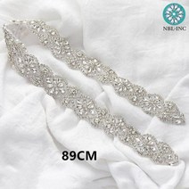 (1 pc) 다이아몬드 신부 실버 크리스탈 아플리케 골드 패치 페르시 벨트 웨딩 드레스, 빨간색