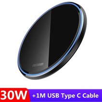 FDGAO Qi 무선 충전기 30W 삼성 호환 S22 S21 참고 20 아이폰 14 13 12 11 XR X 8 Airpods 3 Pro 빠른 충전, [02] 30W Black