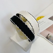 베이직) 보솜 머리띠_미홀릭 귀아픔방지 넓은 와이드 니트 헤어밴드 블랙 화이트 샤별 봄 사계절