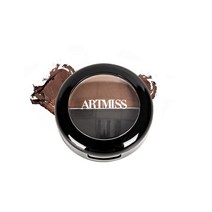 실키 아이브로우 파우더 ARTMISS 2색 다크 브라운 내추럴 블랙 스모키 그레이 눈썹 팔레트 뷰티 컨투어 아이섀도우 코 및 필러 3g/0.1온스 819749