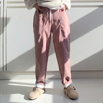 애플망고옷장 겨울 융털 핑핑 골덴배기 팬츠 기모 통 밴딩팬츠 방한 코듀로이 안감 털 바지