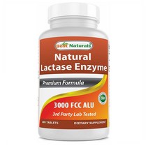 Best Naturals Naturals Lactase Enzyme 베스트내츄럴스 내추럴 락타아제 엔자임 180정, 1개, 기본