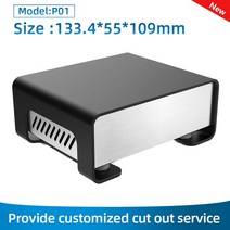 캠핑알루미늄박스 Diy 알루미늄 상자 양극산화처리 전기 인클로저 CNC 플라즈마 커터 Pcb P01 2084*715, 04 Black 133.4x55x109