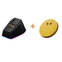 페이커마우스 무선블루투스마우스 사무용 무선마우스 게이밍무선마우스 Logitech 충전 기지 개 방귀 왕, RGB 버전 세트 블랙+옐로우, 공식 규격