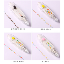 캐릭터수정테이프 15종디자인 다꾸 문구 유치원 초등 구디백선물 답례품, 별/화이트