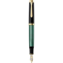 Pelikan Souverän M400 만년필 파인닙 블랙/그린 각 1개 (994855), 파인 니브