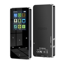 블루투스 스피커 터치 키가 있는 MP3/MP4 플레이어 라디오 FM 녹음 기능이 8GB 16GB HiFi 금속 미니 휴대, black_8GB, 01 Black_02 8GB