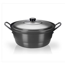 식당 업소용 영업 단체급식용 대형 검정색 찜솥 양은곰솥 채반형 냄비 경질국솥, 검정, 경질국솥  55cm