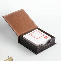 모클 레더 메모함 사무실 데스크 메모지 보관함, 없음