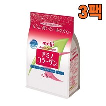 Meiji 메이지 아미노 콜라겐 리필용 30일분, 3팩