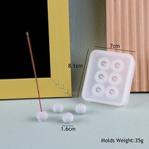 향삽입 기본 실리콘 금형 DIY 시멘트 콘크리트 요가 스틱 홀더 공예 만들기 선물 아로마 테라피 스탠드, 둥근