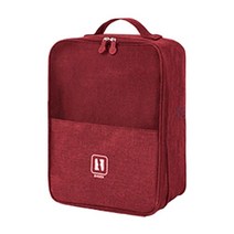 성인 신발가방 주머니 슈즈백 운동화보관 실내화 헬스 골프 여행, 레드