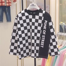 꼼므모아_쁘띠앙팡 NC02 체크절개티셔츠 CCT12UTS38