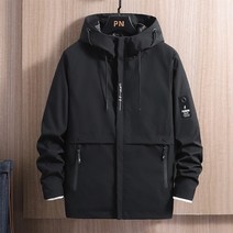 남자롱코트 남자겨울코디 겨울남성 Eaeovni 후드 재킷 가을 캐주얼 까마귀 단색 재킷 긴 소매 일본 streetwear 의류