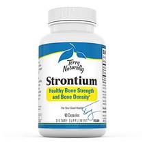 Terry Naturally Strontium - 680 mg 60 Vegan Capsules - Essential Mineral Supplement Supports Bone, 1, 기타