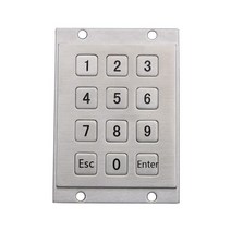 금속 USB 키보드 12 키 3x4 키패드 산업용 미니 소형 스테인레스 스틸 키오스크 숫자, [03] Matrix port, [01] Esc 0 Enter layout, 한개옵션2, 03 Matrix port