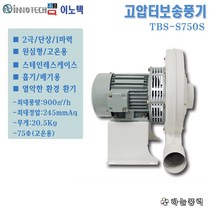 하늘풍력/이노텍/고압팬/터보송풍기/고압브로아/원심형팬/집진기/농축산팬/흡배기팬/1마력////TBS-S750S/TBS-S750T, TBS-S750S(단상/일반용전압)