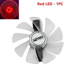 그래픽카드 95MM CF1015H12D DC 12V 쿨러 팬 교체 사파이어 Radeon 니트로 RX470 4G RX 580 8Gb 그래픽 카, 05 Red  LED 1 Pc